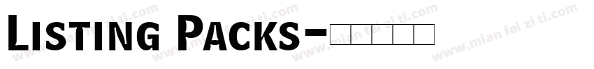 Listing Packs字体转换